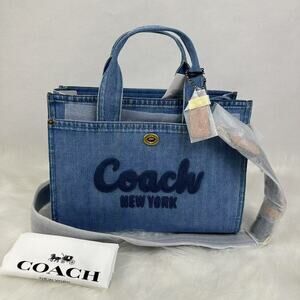 Coach Cargo Tote Crossbody Bag In Denim/Indigo CR657 NWT